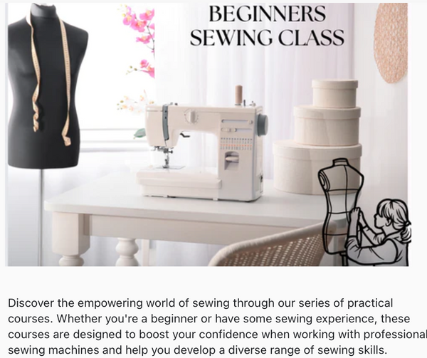 Silvana's Beginners Sewing Class for Adults
