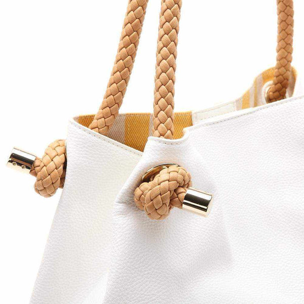 Braided handle shopper bag - Silvana Boutique