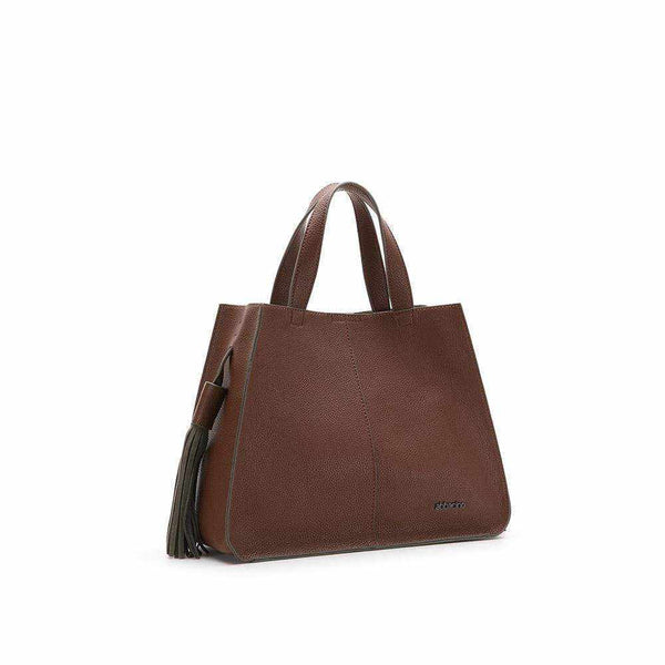 Tatiana Lady bag with leather tassels and double hand strap.