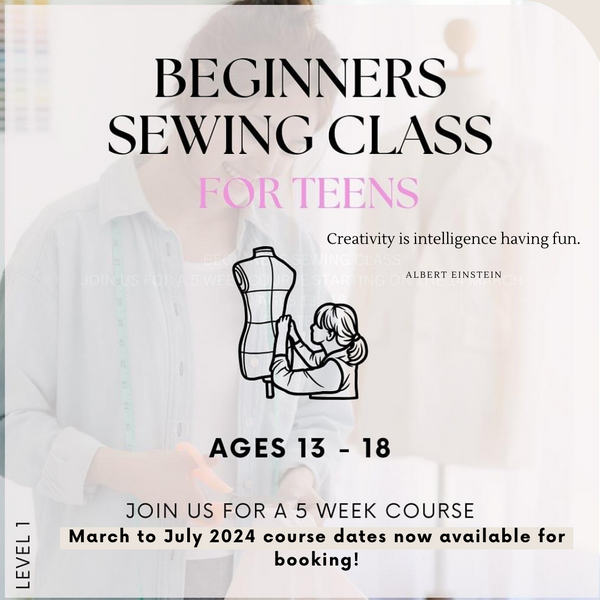 Beginner's Sewing Class (Teens)