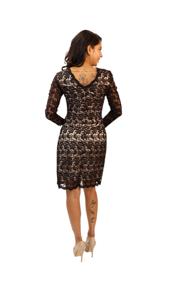 Ana Luxury 3/4 sleeve Lace Dress