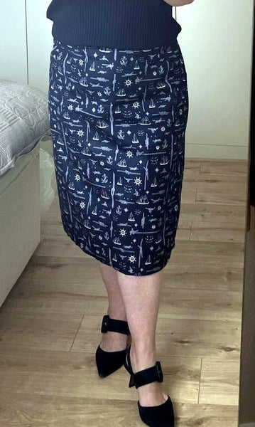 Finished skirt made during the adult sewing course