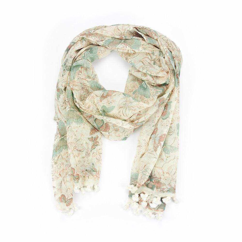 Butterfly Print Scarf - Silvana Boutique