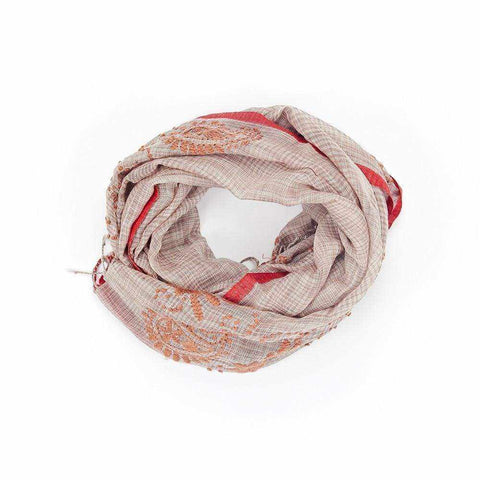 Embroidery Paisley Scarf - Silvana Boutique