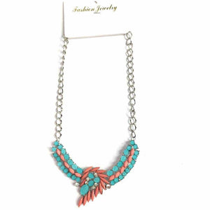 Feathered Stone Necklace - Silvana Boutique