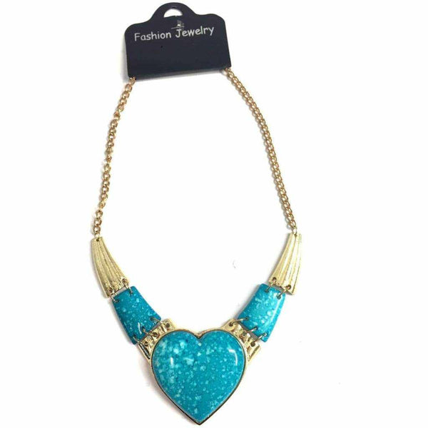 Heart Stone Necklace - Silvana Boutique