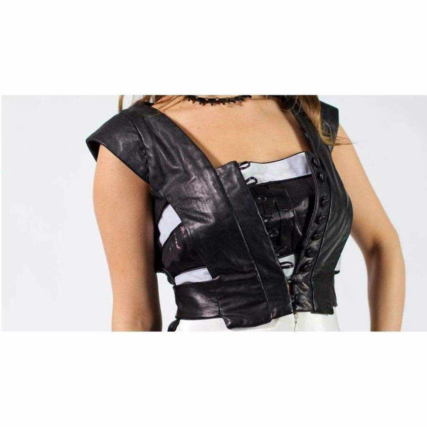 Leather Sleeveless Waistcoat - Silvana Boutique