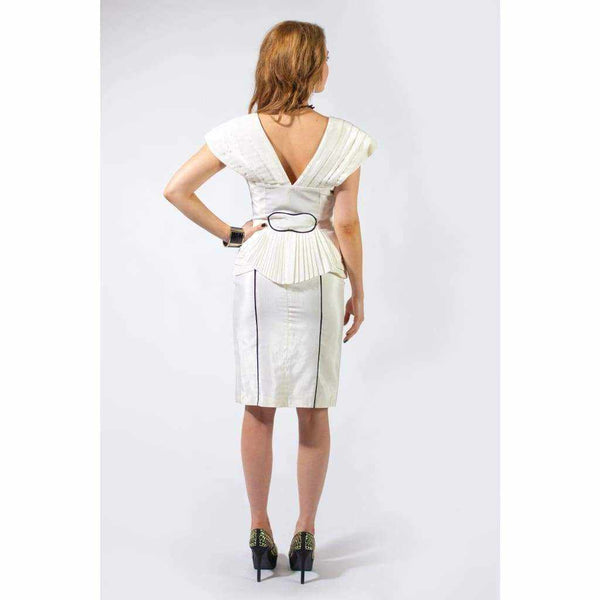 Modern Monochrome fitted Skirt - Silvana Boutique