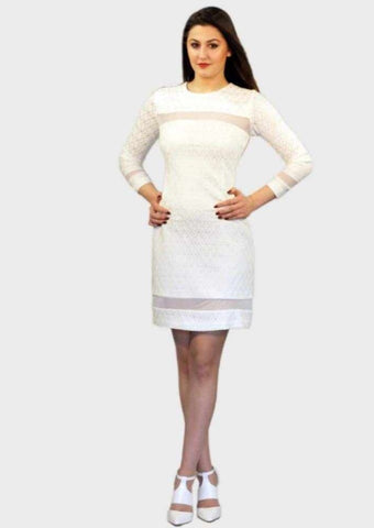 Nadia Bonded Lace Dress - Silvana Boutique