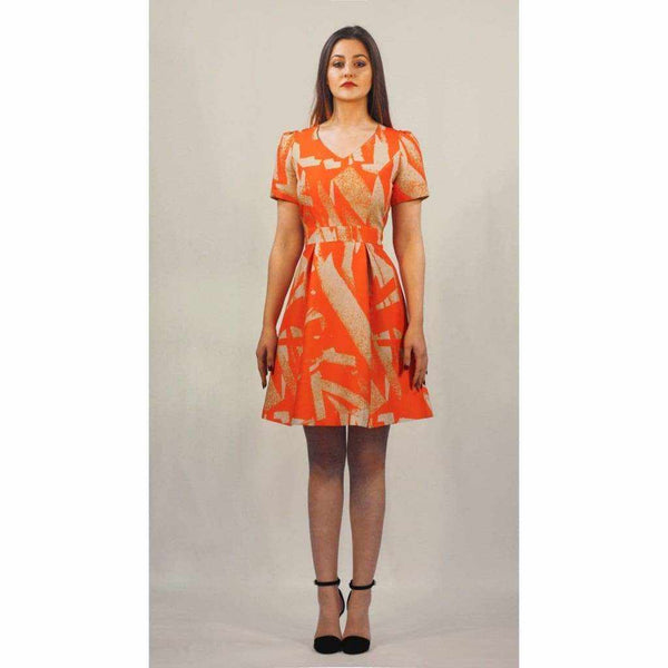Printed Flared Dress - Silvana Boutique